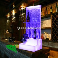 LED light bubble water wine cabinet display with shelf night club bar decoration