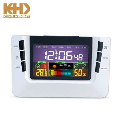 KH-CL006 KING HEIGHT Wind Speed Celsius Indoor Digital Desktop Forecast Weather Station Clock with Wire