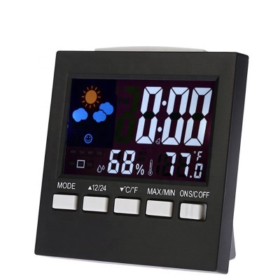 KH-CL004 Colorful LCD Clock Thermometer Hygrometer Buy Home Digital Weather Station China